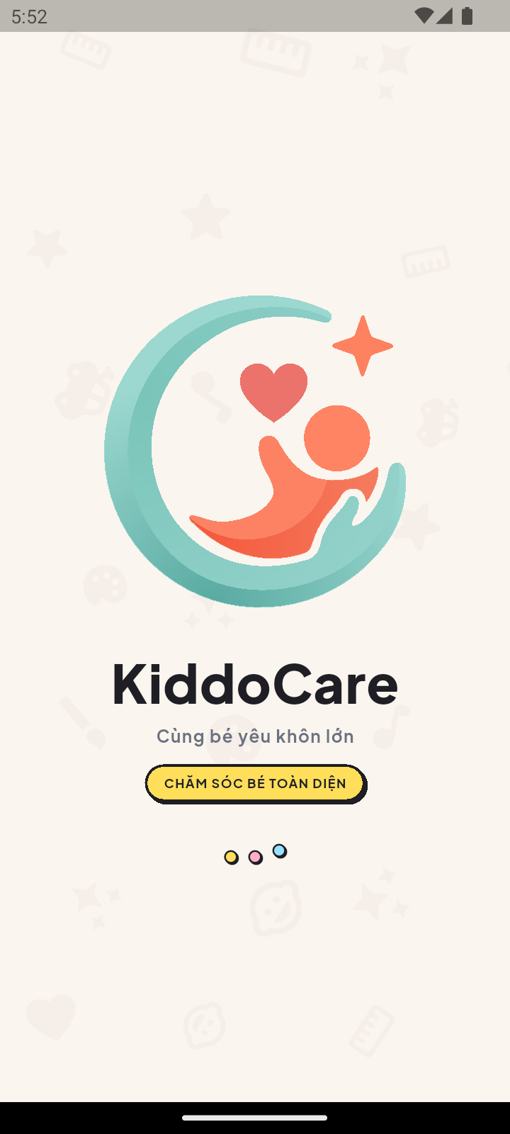Màn hình khởi động KiddoCare
