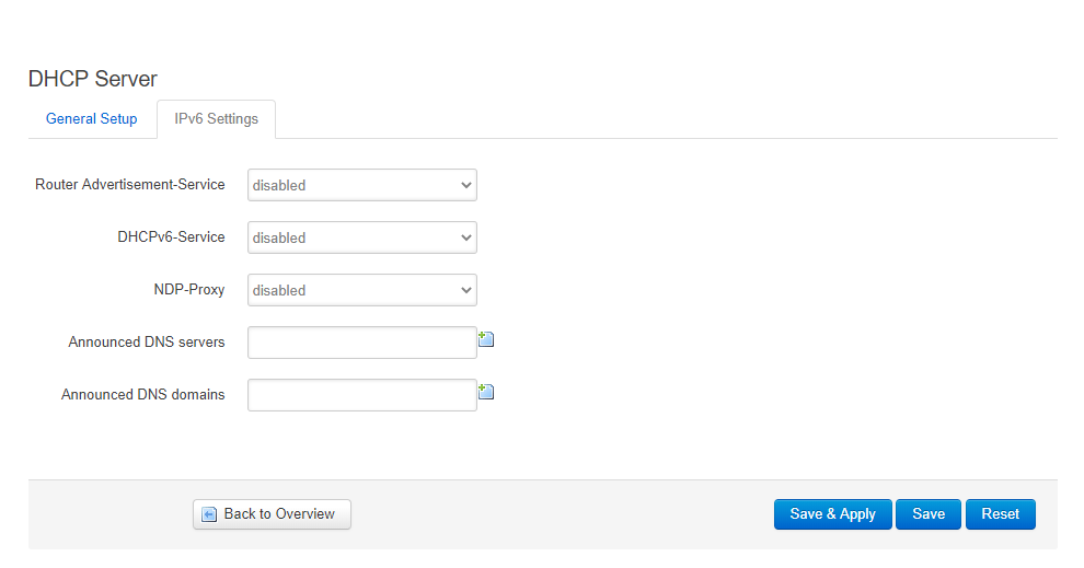 Disable IPv6