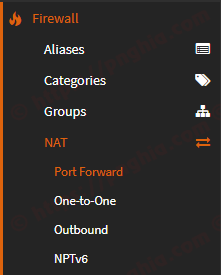 Firewall > NAT > Port Forward