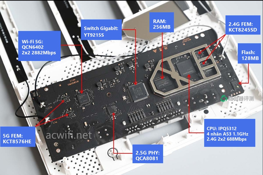 Mổ xẻ Xiaomi BE3600 bản 1.25A: Chi tiết linh kiện & Những điểm cắt giảm so với bản 1.5A
